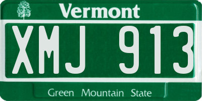 VT license plate XMJ913
