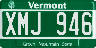 VT license plate XMJ946