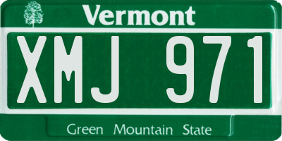 VT license plate XMJ971