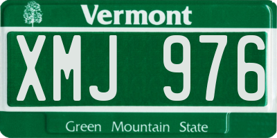 VT license plate XMJ976