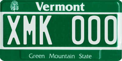 VT license plate XMK000