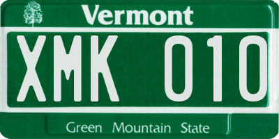 VT license plate XMK010
