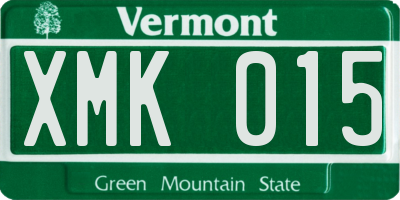 VT license plate XMK015