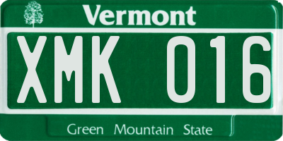VT license plate XMK016