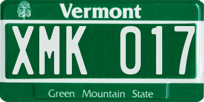 VT license plate XMK017