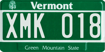 VT license plate XMK018