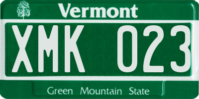 VT license plate XMK023