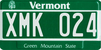 VT license plate XMK024
