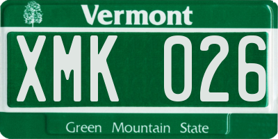 VT license plate XMK026
