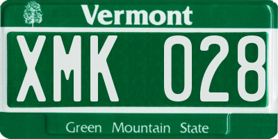 VT license plate XMK028