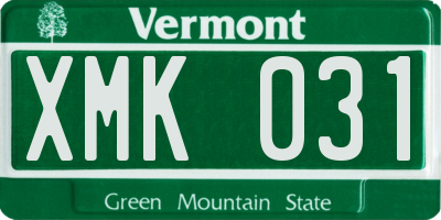 VT license plate XMK031
