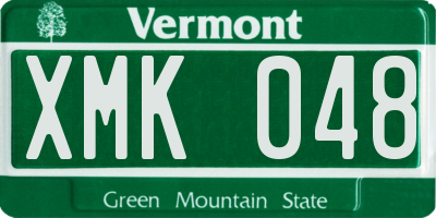VT license plate XMK048