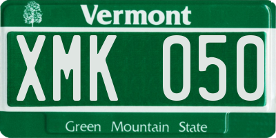VT license plate XMK050