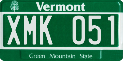 VT license plate XMK051