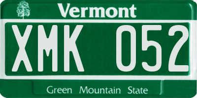 VT license plate XMK052