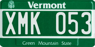 VT license plate XMK053