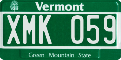 VT license plate XMK059