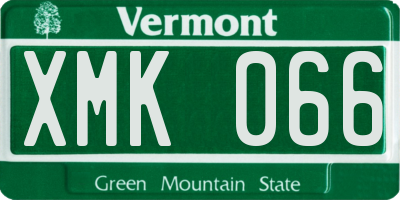 VT license plate XMK066
