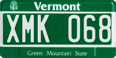 VT license plate XMK068