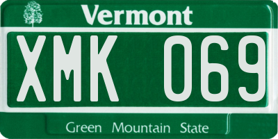 VT license plate XMK069