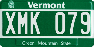VT license plate XMK079
