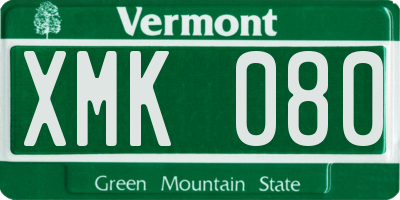 VT license plate XMK080