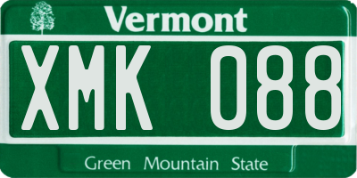 VT license plate XMK088