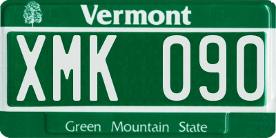 VT license plate XMK090