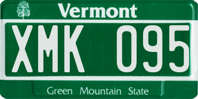VT license plate XMK095