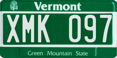 VT license plate XMK097