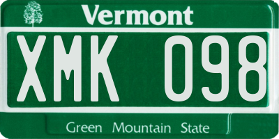VT license plate XMK098
