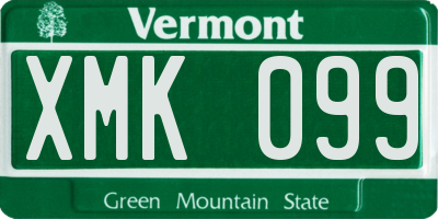 VT license plate XMK099