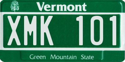 VT license plate XMK101