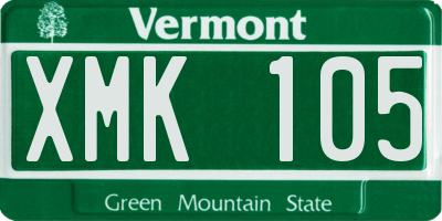 VT license plate XMK105