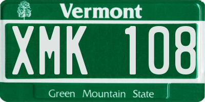 VT license plate XMK108