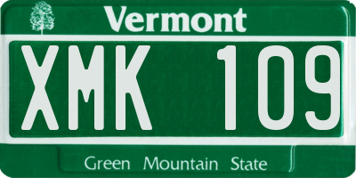 VT license plate XMK109