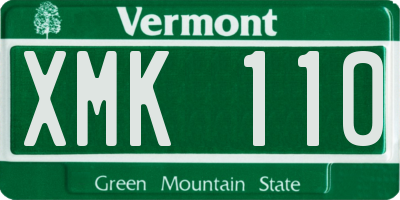 VT license plate XMK110