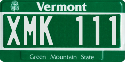 VT license plate XMK111