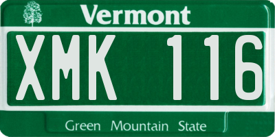 VT license plate XMK116