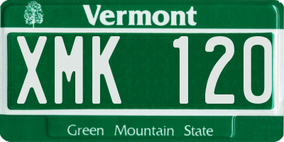 VT license plate XMK120
