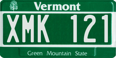VT license plate XMK121