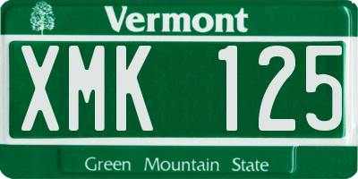 VT license plate XMK125
