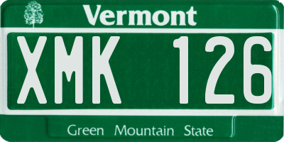 VT license plate XMK126