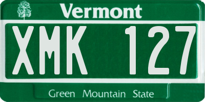 VT license plate XMK127