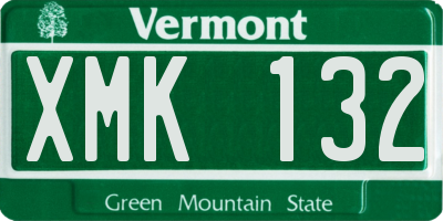 VT license plate XMK132