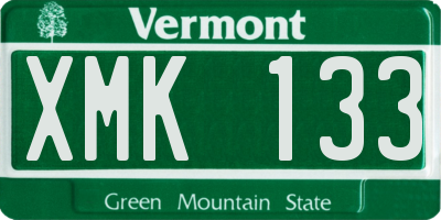 VT license plate XMK133