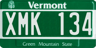 VT license plate XMK134