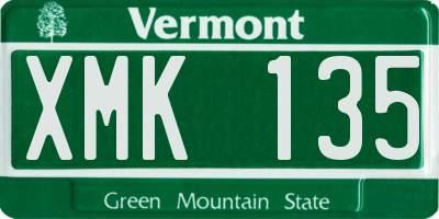 VT license plate XMK135