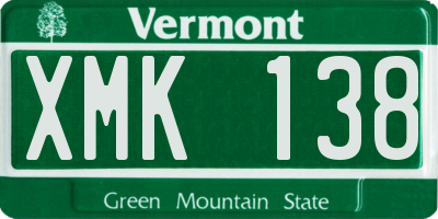 VT license plate XMK138