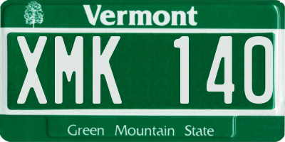 VT license plate XMK140